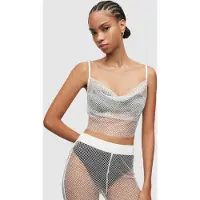 AllSaints Safi Sparkle Top Silver Taglia: 12 | Magliette intime Outlet | Donna | Grigio
