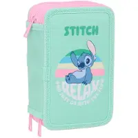 Safta Astuccio Stitch 12.5x19.5x5.5 Cm Triple 37 Pezzi