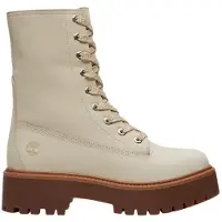 Timberland per donna. TB0A5SAHEN71 Stivali in pelle beige Stone Street (38.5 W), Basso, Stringhe, Casual