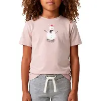 Super.natural Kid's Snowman Tee Maglia merino Bambini (164, fuchsia)