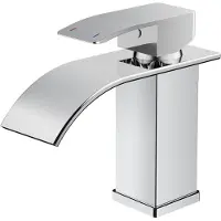 Merkloos Miscelatore monocomando Badarmatur modello "waterfall", cromato, 80 mm, a risparmio idrico ed energetico