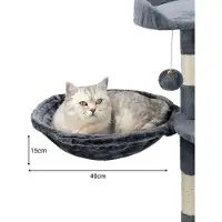 Merkloos Amaca per gatti - Grigio scuro - Diametro 30-40 cm - Filettatura M8