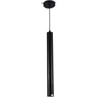Sensahome MD71740D-1000 Lampada a sospensione a LED allungata nera - Design industriale e tubolare - Tubo metallico 100x6 cm - GU10 3W - Senza lampadina