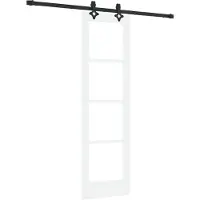 vidaXL Porta scorrevole ORKDAL, 61 x 198,5 cm, in legno massello di pino e vetro