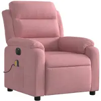 vidaXL Sedia da massaggio elettrica in velluto rosa