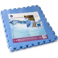 Merkloos Tappetini protettivi per piscine, confezione da 9 pezzi, spessore 4,5 mm, colore blu, adatti per giardino e piscina