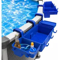 Merkloos Portabicchieri per piscine a telaio, confezione da 4 pezzi, dimensioni 9x8x14 cm, ideali per tenere le bevande a bordo piscina