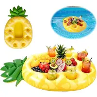 Merkloos Portabicchieri gonfiabile per piscina, con 7 scomparti, in PVC
