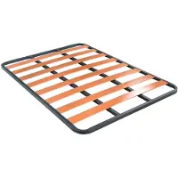 Dripio Griglia in ottone, 90x190 cm, struttura in tubi d'acciaio da 30x30 mm, senza piedi, colore grigio