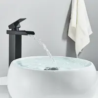 Merkloos Cascata per rubinetto, realizzata in acciaio inossidabile e ottone, a risparmio idrico, miscelatore monocomando, per il bagno