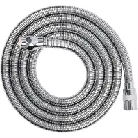 Merkloos Tubo flessibile per doccia, 2 metri, in acciaio inossidabile, con protezione anti-torsione, per attacco standard G 1/2"