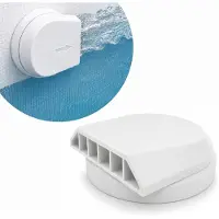 Merkloos Ugello per piscina, bianco, con uscita da 82 mm, rotazione a 360°, per una migliore circolazione dell'acqua nella piscina