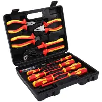 Gistuch Set di 12 pezzi di cacciaviti e pinze isolati, utensili elettrici con tester di tensione, ideali per elettricisti, riparazioni auto fai-da-te e lavori domestici