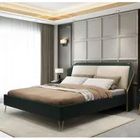Xl Moebel Gmbh Luxus Textil Bett Doppel Design Schlafzimmer Klassische Betten Grün Metall