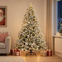 Syfax Albero di Natale Artificiale con Rami Pieghevoli 150 cm 150 LED