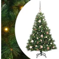 vidaXL Albero di Natale artificiale con 150 LED verde 120 cm PE e PVC