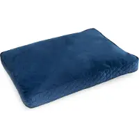 BOUTIQUEZOO Esclusivo letto per cani Cuscino in memory foam per cani di taglia grande Letto per cani lavabile Camoscio XL: 75 x 100 cm Colore: velluto blu scuro