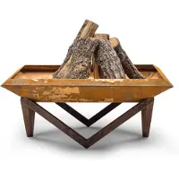 TheFavilla FAVILLA Pozzetto in acciaio Corten (77×77 cm) - Focolare da esterno resistente alle intemperie e al calore - per giardino e terrazza