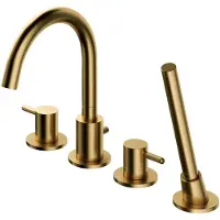 Omnires Y Y1232GLB Miscelatore per vasca a 4 fori, oro spazzolato