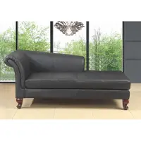 AEA Divano lounge, poltrona ottomana, divano imbottito Chesterfield, chaise longue in pelle, modello #1670