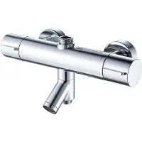 Merkloos Miscelatore termostatico per doccia, con limitatore di temperatura a 38°C, dotato di 3 uscite, con attacco G 1/2", adatto per bagno e doccia