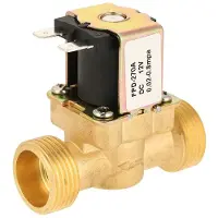 Dripio Elettrovalvola DC 12V, raccordo G3/4, normalmente chiusa, in ottone, pressione massima 0,8 MPa