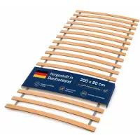 Merkloos Retino in ottone, dimensioni 90 x 200 cm, con 17 listelli in legno di betulla, capacità di carico fino a 100 kg, adatto a tutti i tipi di materasso