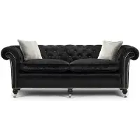 AEA Chesterfield Sofa Couch Polster Sofas Klassischer 2 Sitzer Leder Napoli Spezial