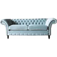 AEA Chesterfield 3 Sitzer Polster Couch Sofa Textil Modern Stil Stoff