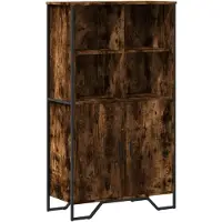 vidaXL Highboard rovere fumé 79,5x35,5x137,5 cm materiale a base di legno