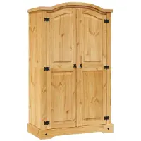 vidaXL Armadio "Philippsburg" in legno di pino massiccio di colore marrone. Dimensioni (L/A) 101x52x170 cm