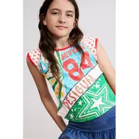 Desigual , T-shirt multicolore stampata, Cotone, 11/12