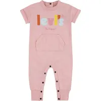 Levi's Unisex Ss Poster Logo Coverall Quartz Pink Taglia: 18M | Abbigliamento da Notte Outlet | kids | Rosa