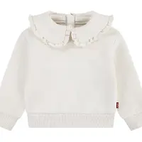 Levi's Girls Ruffle Collared Crew Egret Taglia: 18M | Maglioni Outlet | kids