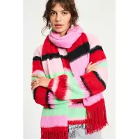 Pom Amsterdam Shawl - Brushed Stripes Green Taglia: OS | Sciarpe Outlet | Donna | Verde
