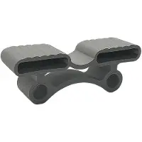 Dripio 10 cappucci in gomma per reti a doghe, colore grigio, dimensioni 120x40x25x8,5 mm