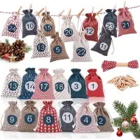Dripio Calendario dell'Avvento da riempire, multicolore, dimensioni 10x15,5 cm, riutilizzabile