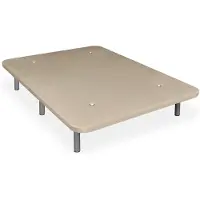 Dripio Struttura letto imbottita, 105x190 cm, color beige, rinforzata, con 5 traverse e 6 piedi