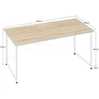 StarTech.com Scrivania per computer - Scrivania per laptop - 140 x 60 cm - Struttura in metallo - Rettangolare - Richiede montaggio - Finitura in rovere chiaro