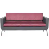 AEA Grau-Rosa Dreisitzer Luxus 3-Sitzer Hochwertiges Polster Designer Couch