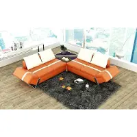 AEA Divano angolare imbottito, set divano componibile, pelle, modello PH2718C