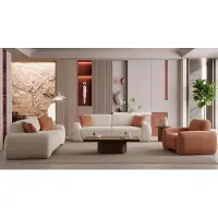 AEA Wohnzimmer Set 2x 3 Sitzer Sofa Sessel Modern Beige Hochwertig