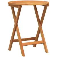 vidaXL Tavolo da giardino in legno massello di acacia, 60 x 60 x 72 cm