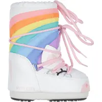 Moon Boot per ragazza. 80D3400270 Stivali bianchi Icon Unicorn (35/38), Bianco, Basso, Stringhe, Casual, moda per bambini