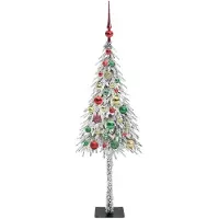 vidaXL Albero di Natale bianco, 120 cm, in polietilene e acciaio