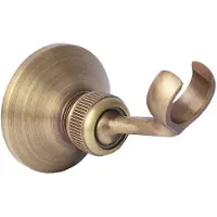 Merkloos Omgoods - Supporto per soffione doccia in ottone di alta qualità - Montaggio a parete - Angolo doccia regolabile - Design antico - Resistente - Finitura elegante - Maniglione per doccia