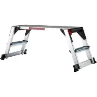 Selius Piattaforma di lavoro pieghevole in alluminio - Superficie di lavoro: 95x30 cm - Capacità di carico: 150 kg