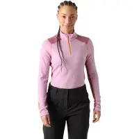 Helly Hansen per donna. 49377 Maglia termica mezza zip Lifa Merino Midweight rosa chiaro (L), Sportivo, Lana, Manica lunga