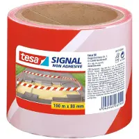 TESA Nastro barriera/flutter 80mm x 100m rosso/bianco confezione da 4 pezzi
