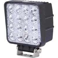 Westfalia Faretto da Lavoro LED 48W 16 LED Cree IP67 3071 Lumen con Staffa Morsetto in Acciaio Inossidabile 110x72x110mm